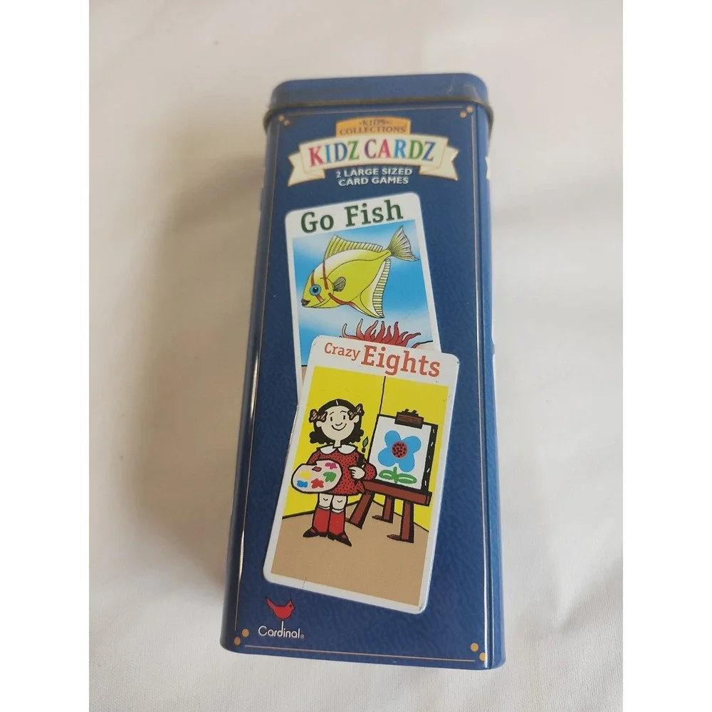 2001 Cardinal Kids Collections Kids Card Games Go Fish &‎ Crazy Eights In A Tin